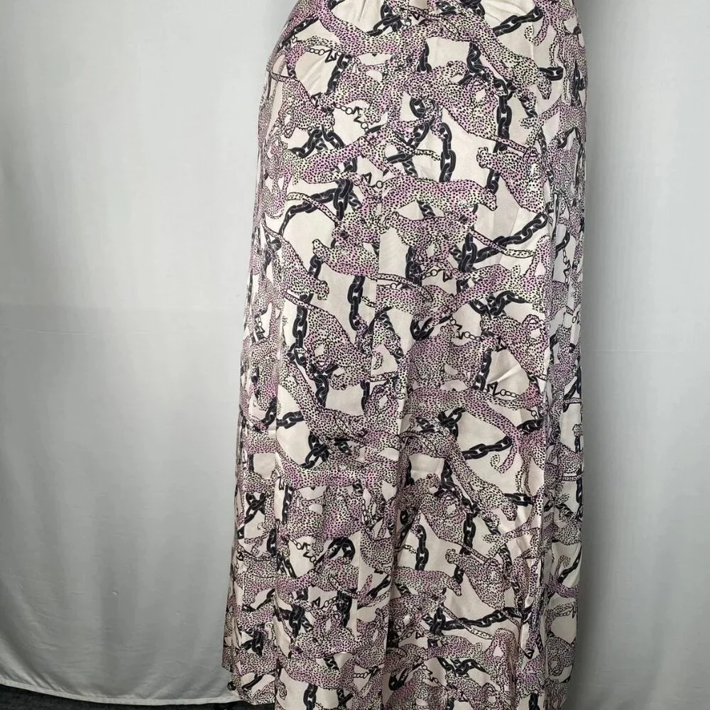 NEW ZADIG & VOLTAIRE Women’s June Silk Midi Skirt – Ecru – Size 34/US 2